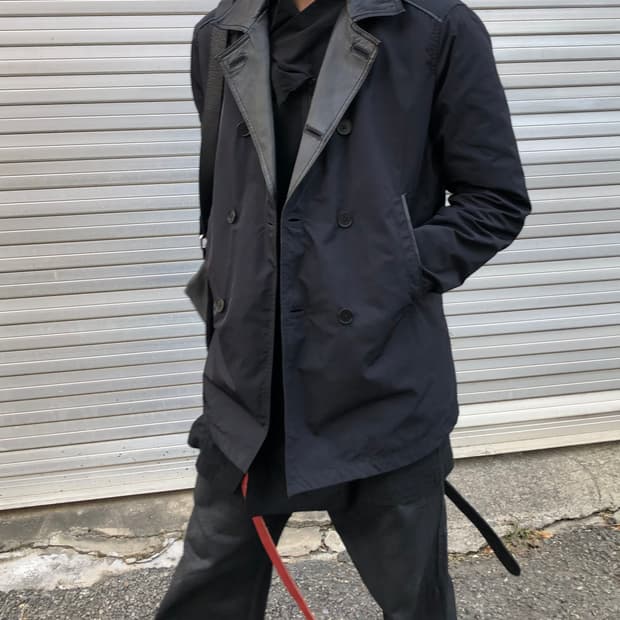 존 바바토스 레더(램스킨) 카라 코트