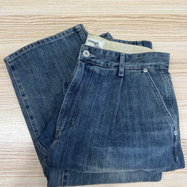 러프사이드 Drape Denim Pants Light Blue