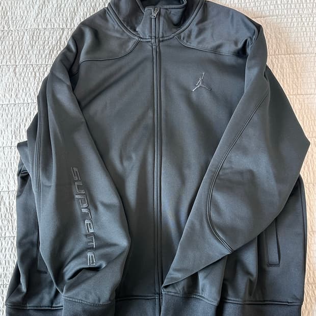 슈프림 x 조던 트리콧 트랙 자켓 블랙 - 24FW xl