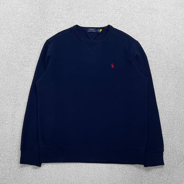 폴로 랄프로렌 포니 로고 크루넥 맨투맨 네이비