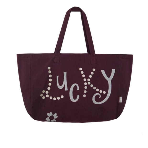 나비버스 러키 토트 백 버건디