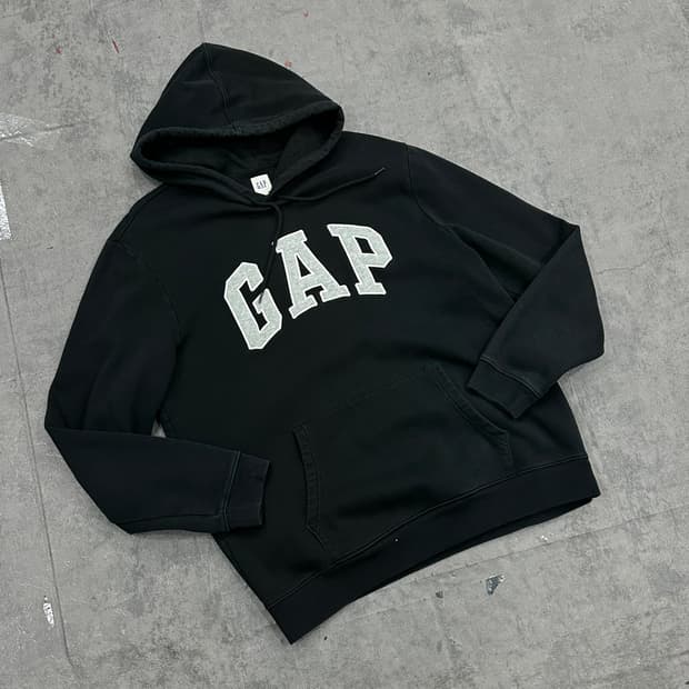 갭 블랙 후드티