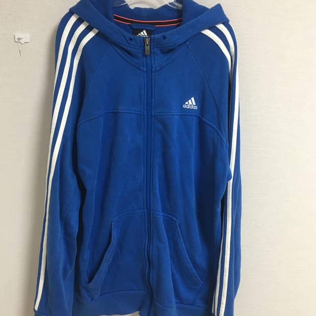 아디다스 딥블루 후드집업