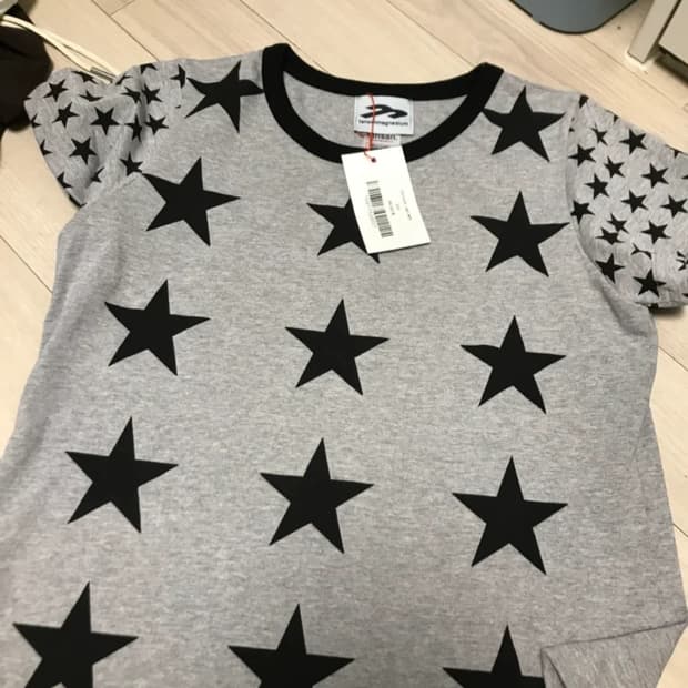 탄산마그네슘 스타 티셔츠 회색