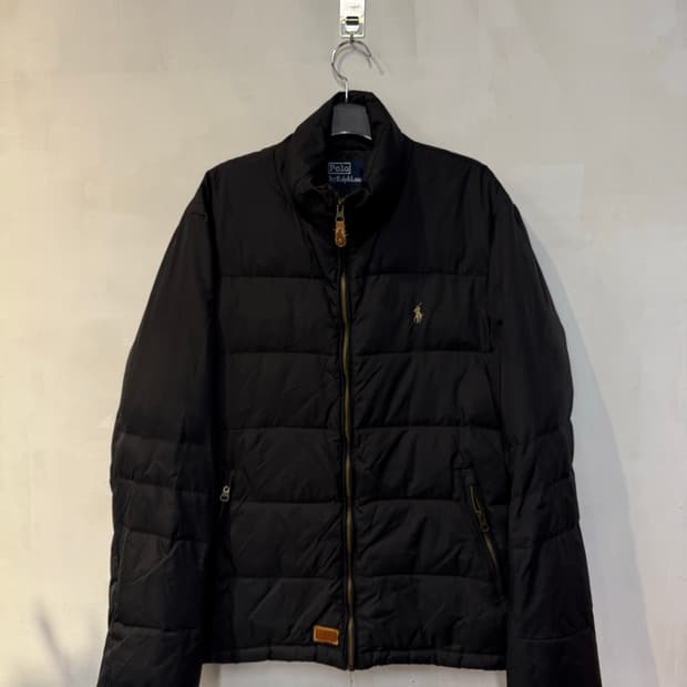 폴로 블랙 덕다운 패딩
