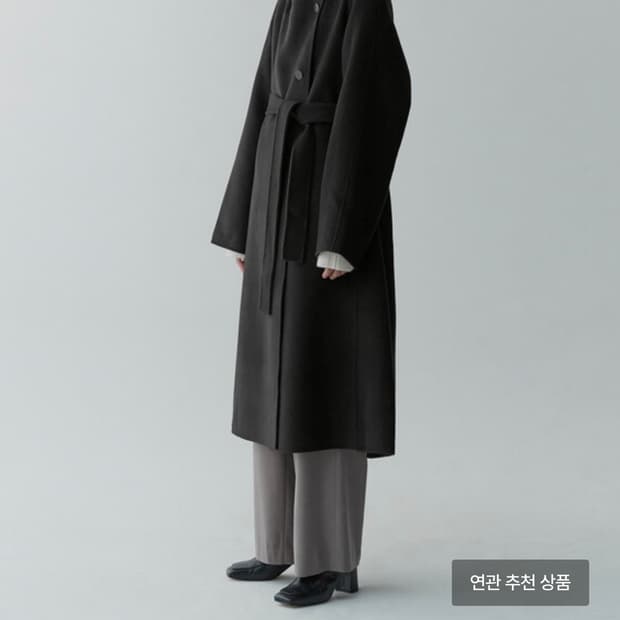 블랙 롱 코트(CASHMERE BLEND HANDMADE COAT)