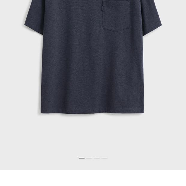 포터리 수피마 반팔 포켓 티셔츠 멜란지 네이비 2  