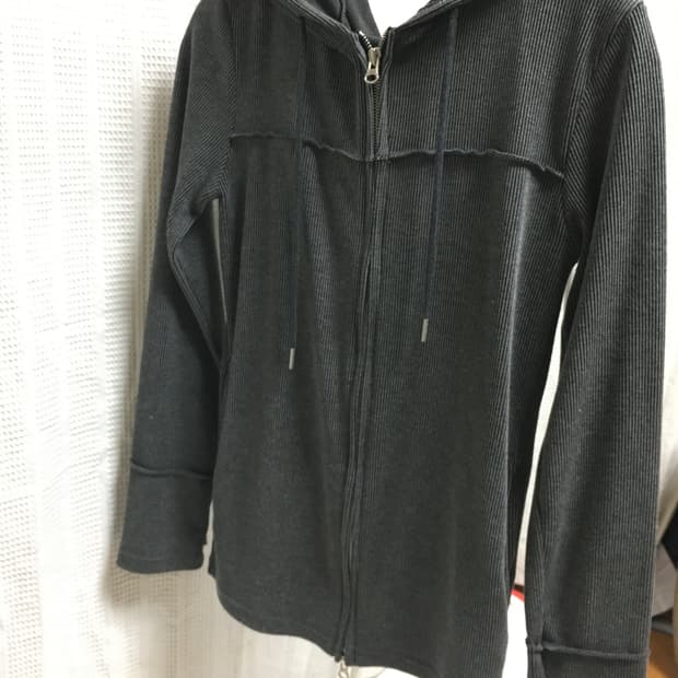 차콜 투웨이 후드집업