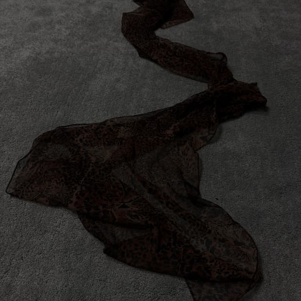 Vintage vkei punk mood leopard scarf