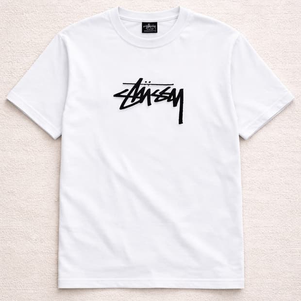 스투시 화이트 반팔 티셔츠