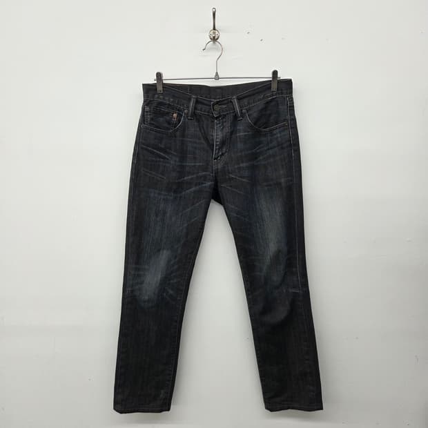 리바이스 511 블랙 워싱 데님 팬츠 허리 32in