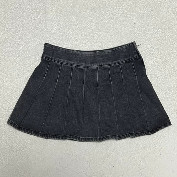리드미컬플래닛 플리츠 데님 미니스커트