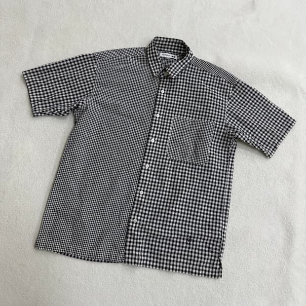 M 유니클로 JW앤더슨 체크 반팔 셔츠 0413T