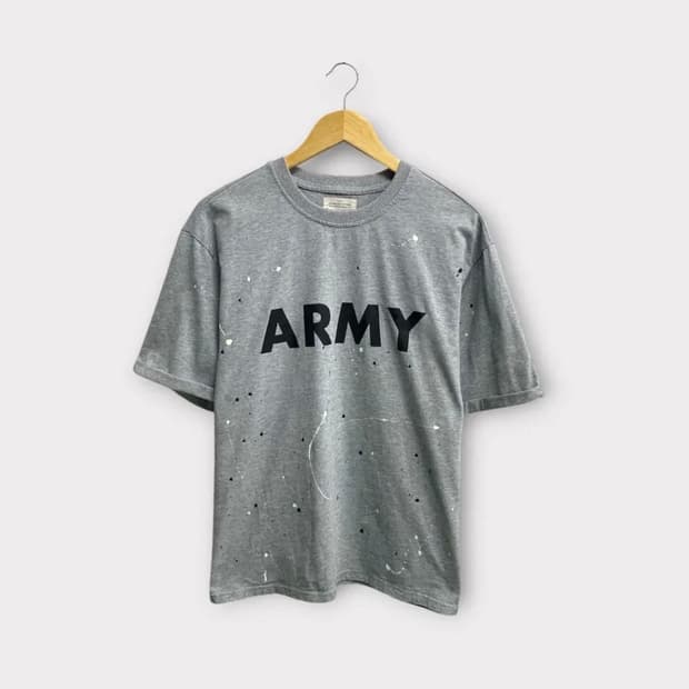 ARMY 페인팅 반팔티 L
