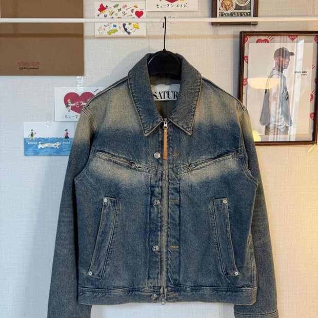 [M]세터 브루클린 집 워시드 데님 트러커 자켓