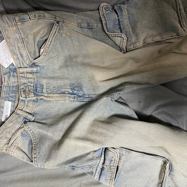 자라 데님 카고팬츠