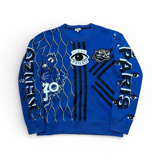 겐조 타이거 아이즈 블루 스웨트셔츠
