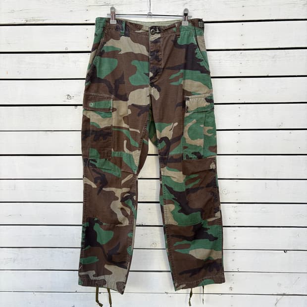 Vintage 오리지날 미군 우드랜드 립스탑 BDU 바지