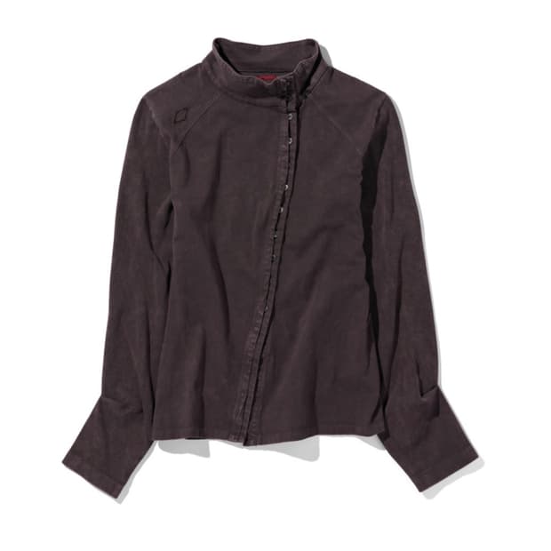 미스치프 워시드 저지 셔츠 퍼플 브라운