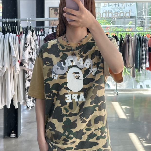 베이프 카모 반팔티셔츠