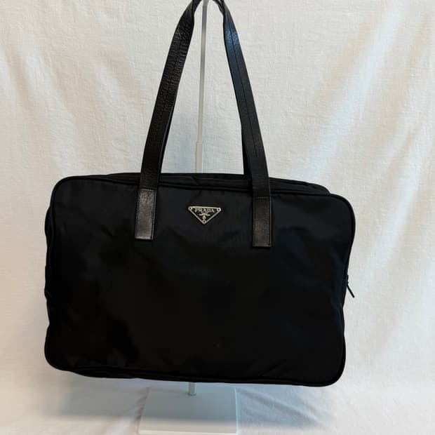 정품 프라다 포코노 나일론 블랙 토트백 숄더백