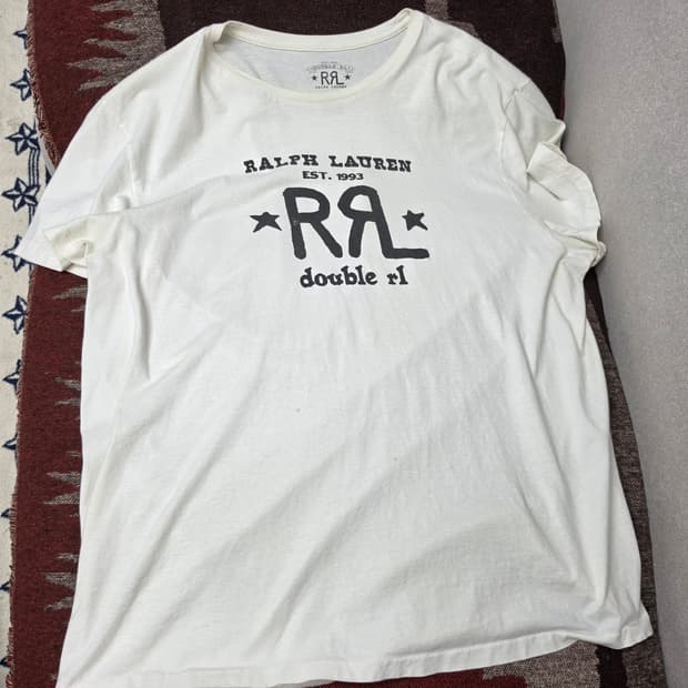 RRL 더블알엘 프린팅 로고 반팔 티셔츠 XL