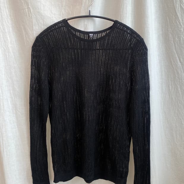 UNIQLO 블랙 니트탑(M)