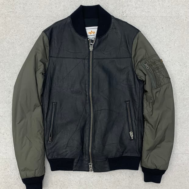 Alpha industries 알파 레더 전환 MA-1 자켓