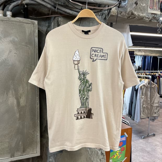 질스튜어트 니트 반팔 베이지 M #csz2438