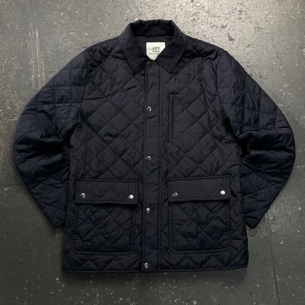 100 헨리코튼 퀼팅 자켓 