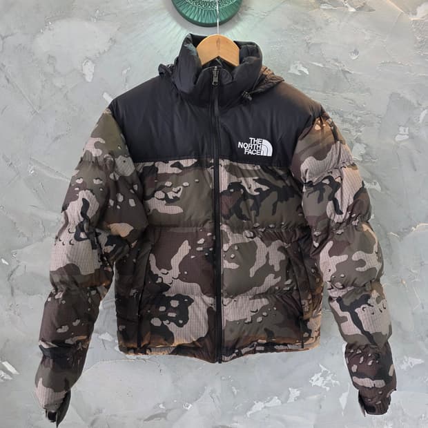 노스페이스 눕시 카모 패딩 S
