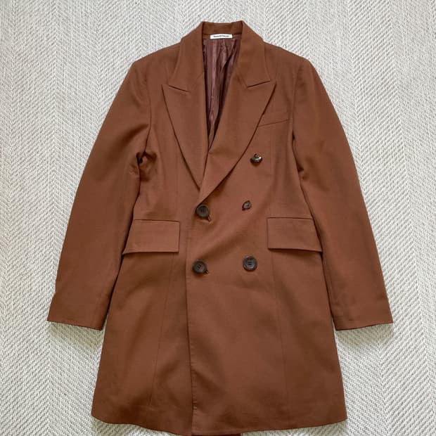 로로피아나 x 핑키앤다이앤 더블 브레스티드 체스터 코트