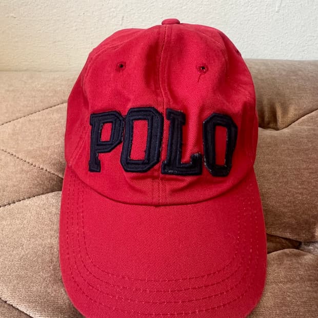 폴로랄프로렌 레드 로고캡모자 볼캡