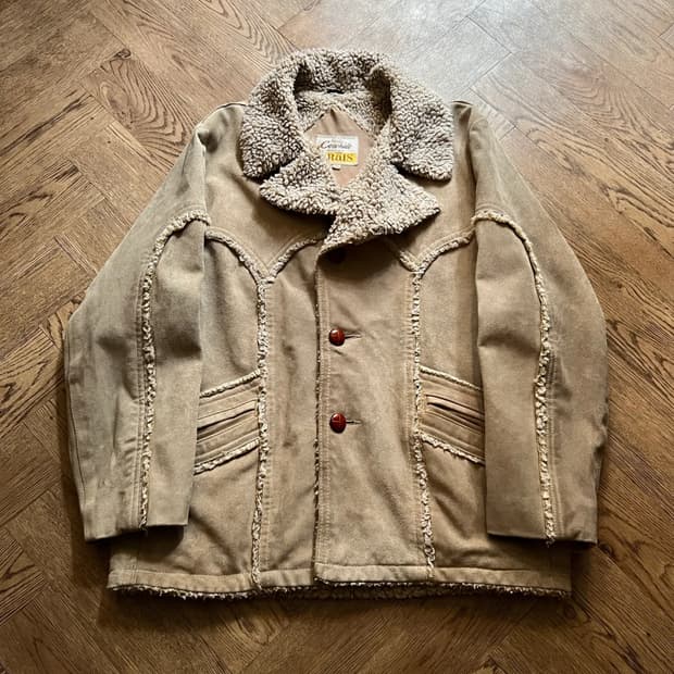 [L]90's USA 빈티지 랜치웨어 쉐르파 스웨이드 코트