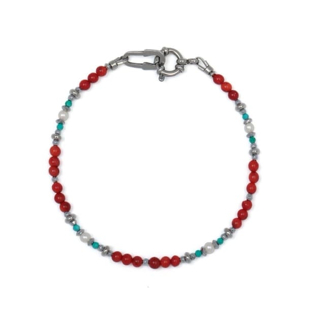 CASIOPEIA Sunrise bracelet 산호석 터키석 원석팔찌