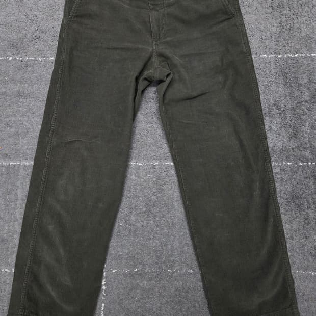 포터리 코듀로이 와이드 팬츠 카키 [2]