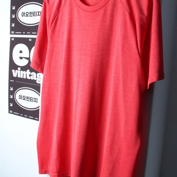 (XL-2XL) 유니클로 반팔 티셔츠 새상품 기능성 레드-H32732