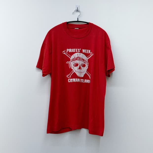 80's Pirates' Week 빈티지 프린팅 반팔 홀가먼트 티셔츠 