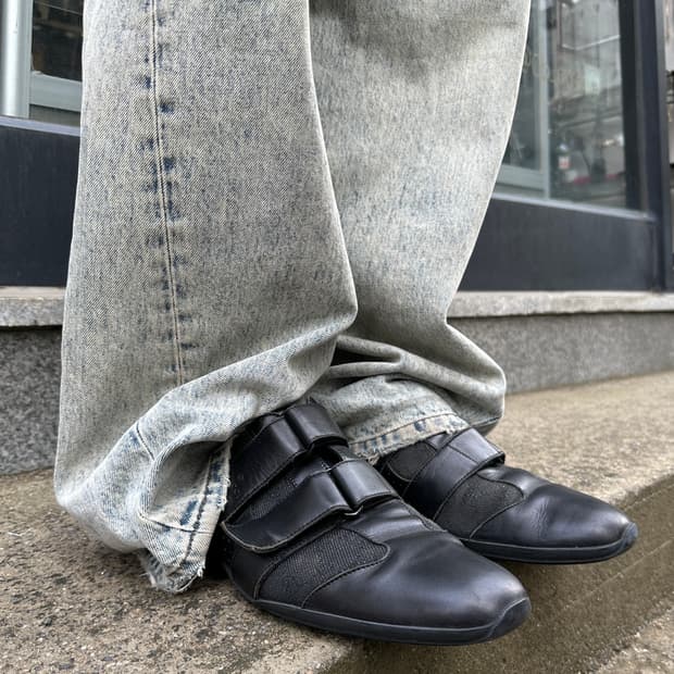 00s 풀박스 블랙 구찌 벨크로 스트랩 스포츠 스니커