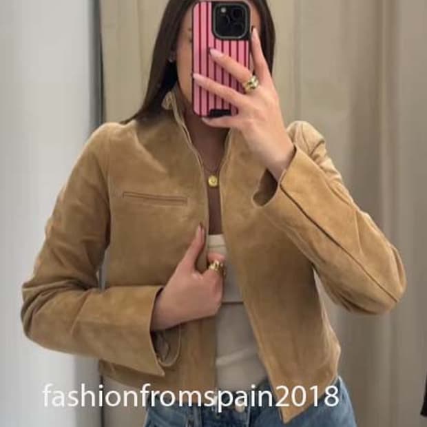 자라 스웨이드 레더 재킷