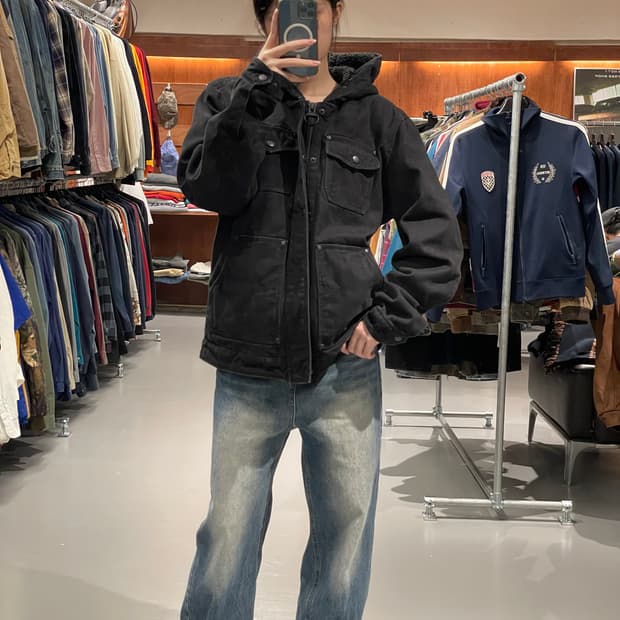 빈티지 후드 워크 자켓