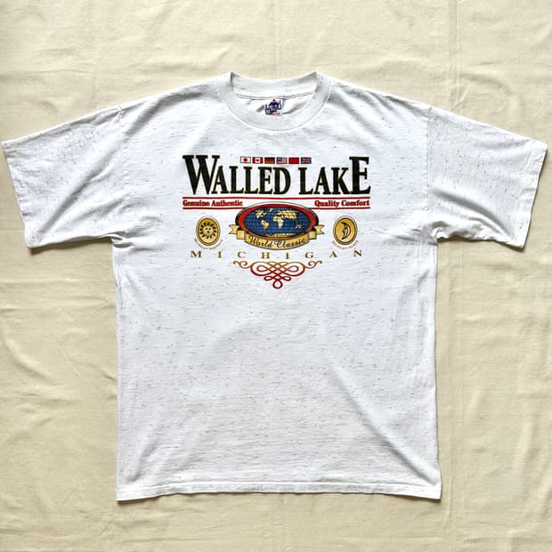 90s USA Walled Lake 미시간 싱글스티치 티셔츠 XL
