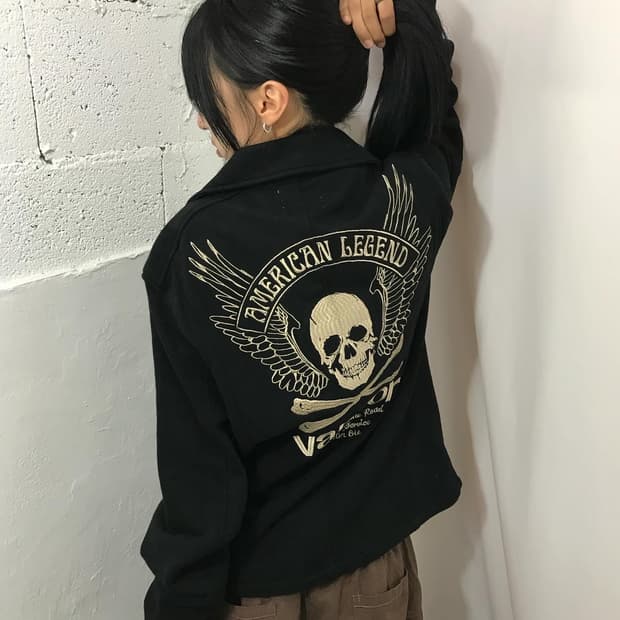 Vanson Skull Embroidery JK