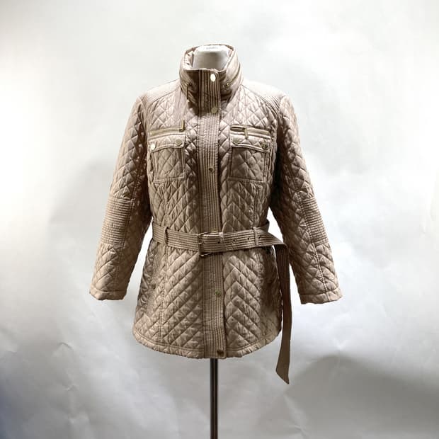 마이클코어스 여성퀼팅벨티드자켓 베이지 L