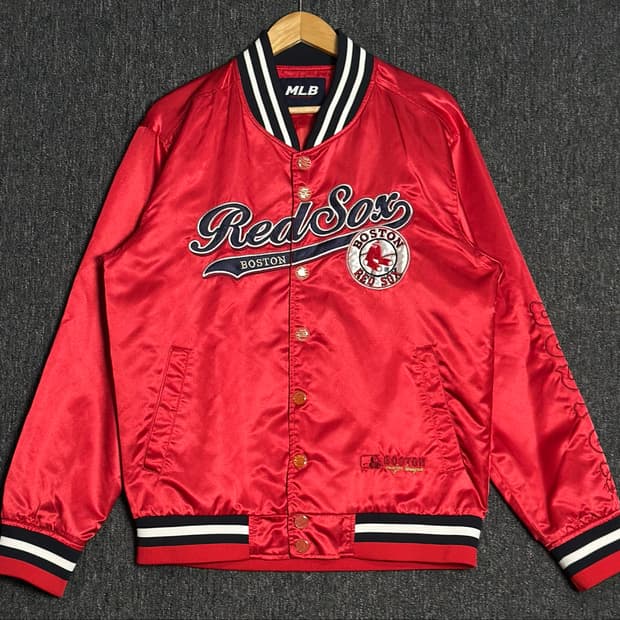 MLB 보스턴 레드삭스 빈티지 새틴 자켓 (100사이즈)