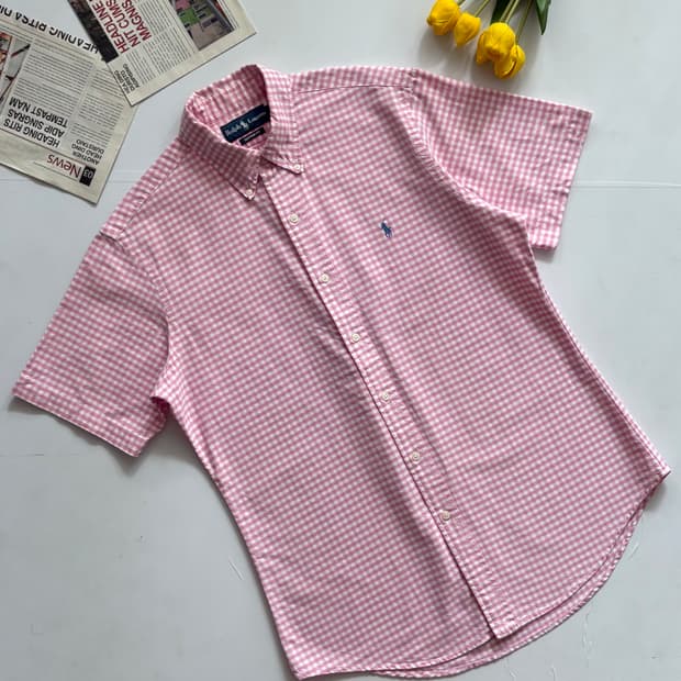 Polo 폴로랄프로렌 깅엄 체크 반팔 셔츠