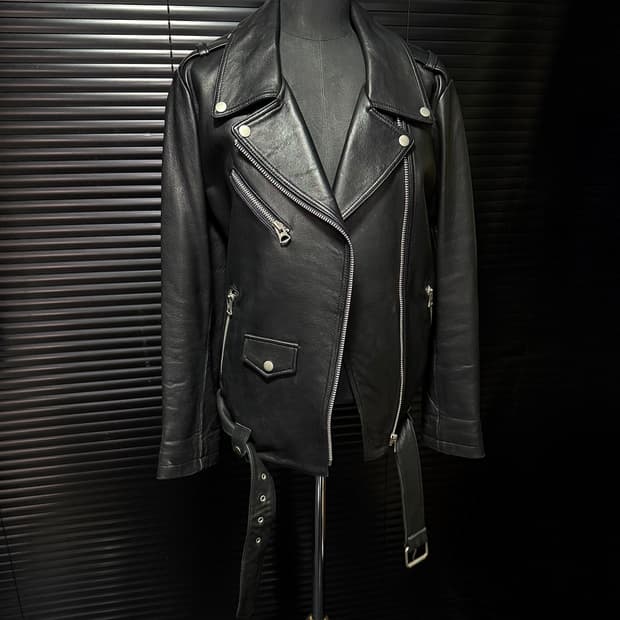 이태리 이탈리아 양가죽 램스킨 라이더 바이커 블랙 락시크 레더 자켓 