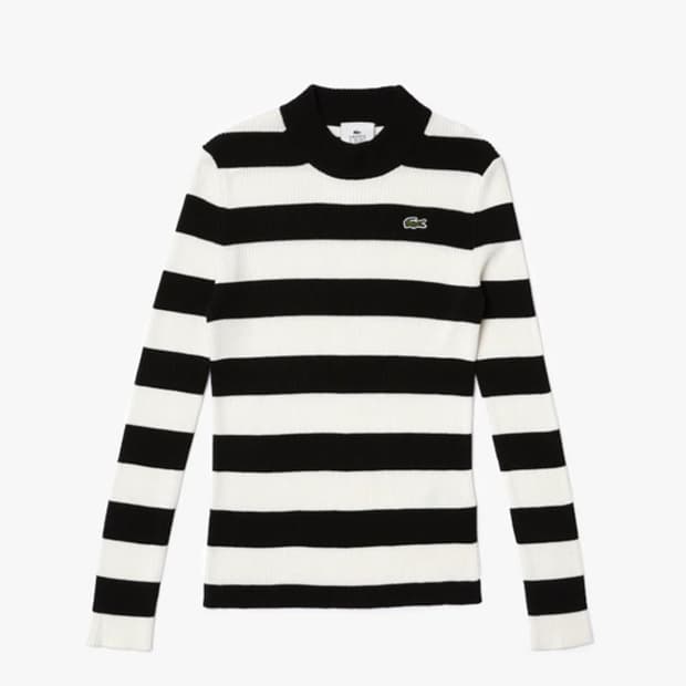 라코스테 스트라이프 긴팔 니트 티셔츠
