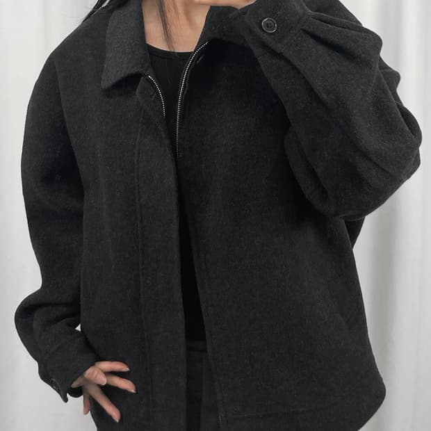 입생로랑 울 블루종 자켓