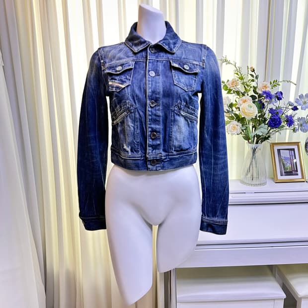 디젤 크롭 데님자켓